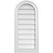 Ekena Millwork Round Top Surface Mount PVC Gable Vent w/ 2"W x 1-1/2"P Brickmould Frame, 14"W x 30"H GVPRT14X3002SN - alternate 1